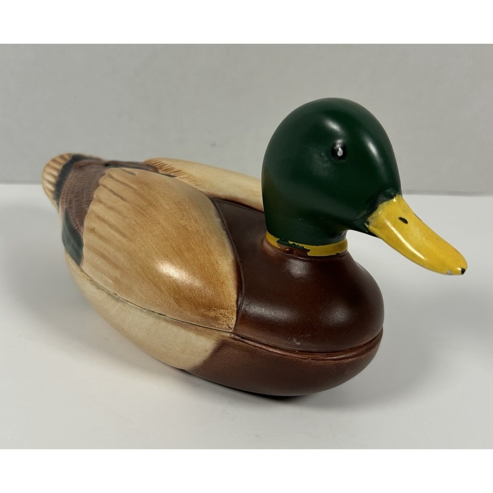 VTG MCM Mallard Duck Bird Ceramic Trinket /Soap Dish 217963 Avon May 1978
